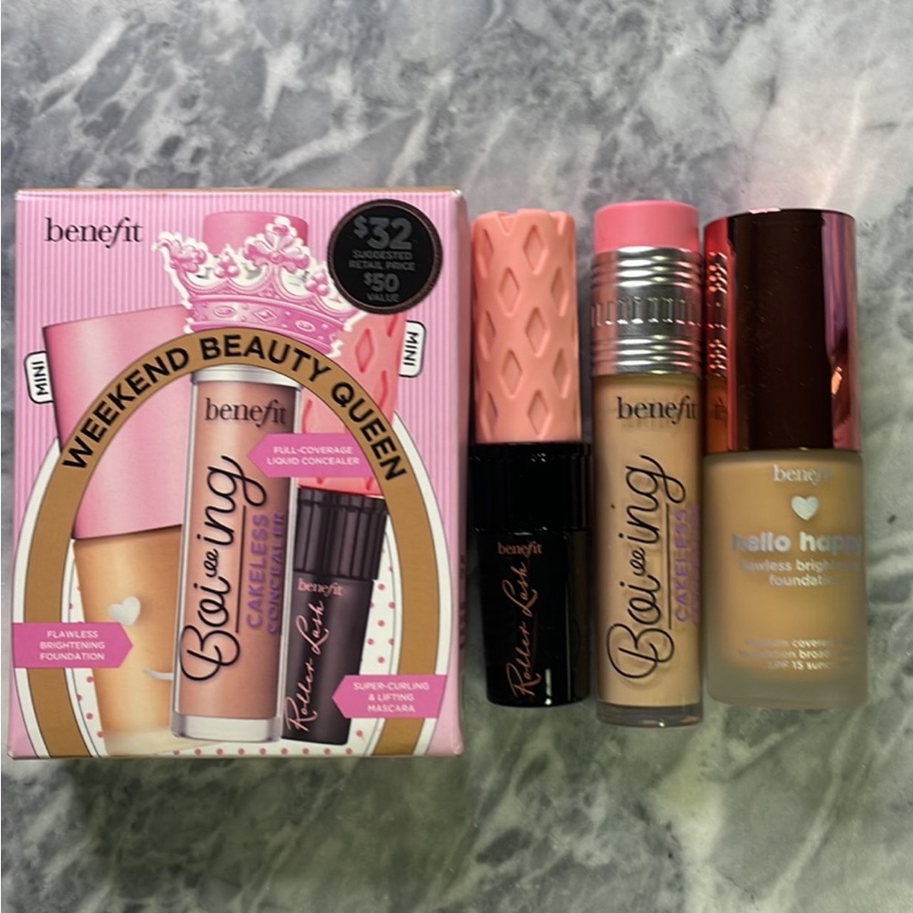 New Benefit Weekend Beauty‎ Queen Foundation Concealer Mascara 5 Set